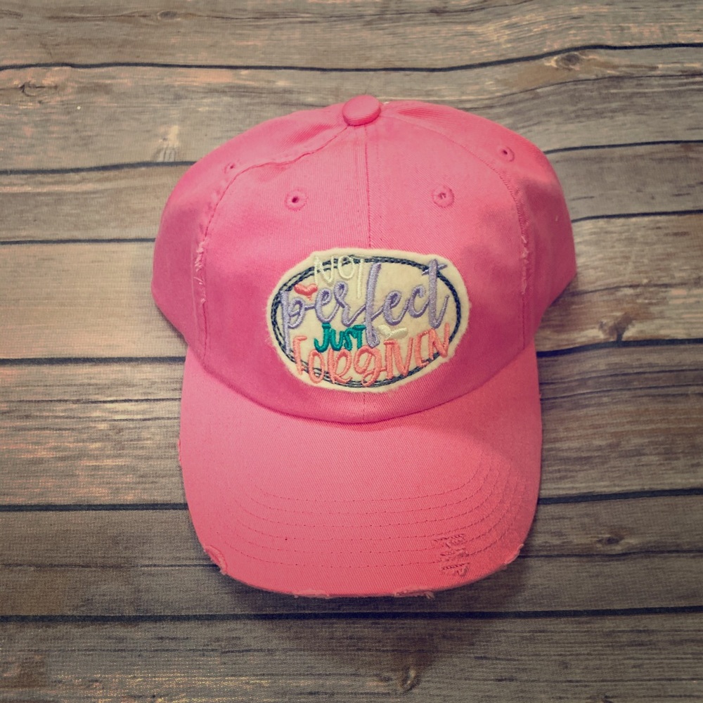 Not Perfect Just Forgiven Embroidered Patch Hat